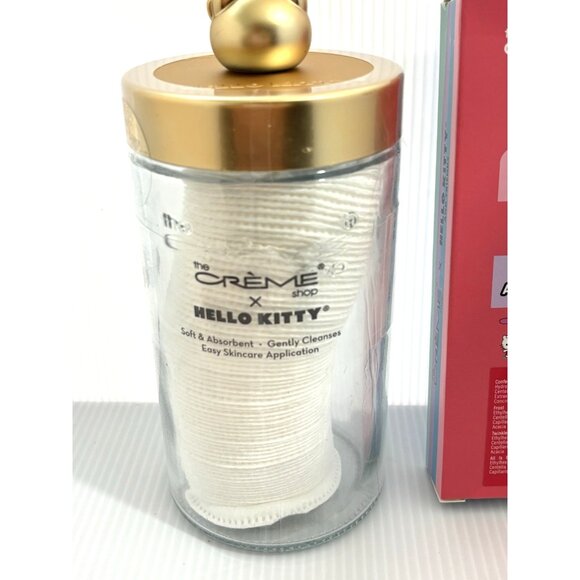 Hello Kitty Crème Shop Skincare Set Cotton Pads & 4pc Holiday Sheet Masks NEW - Picture 3 of 9